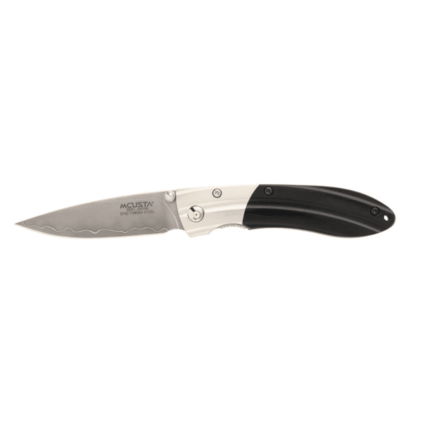 Mcusta SHINRA MIXTURE - Ripple Black Pakka Wood - Japanese folding knife