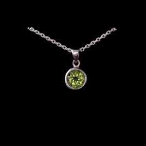 Peridot Light | Curated Rhodium-Plated Silver Pendant