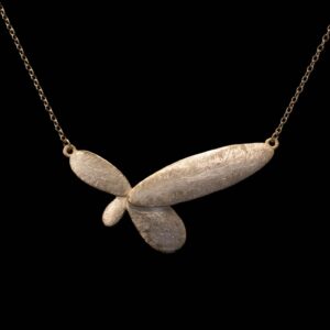 Navette Line | Rhodium-Plated Silver Necklace