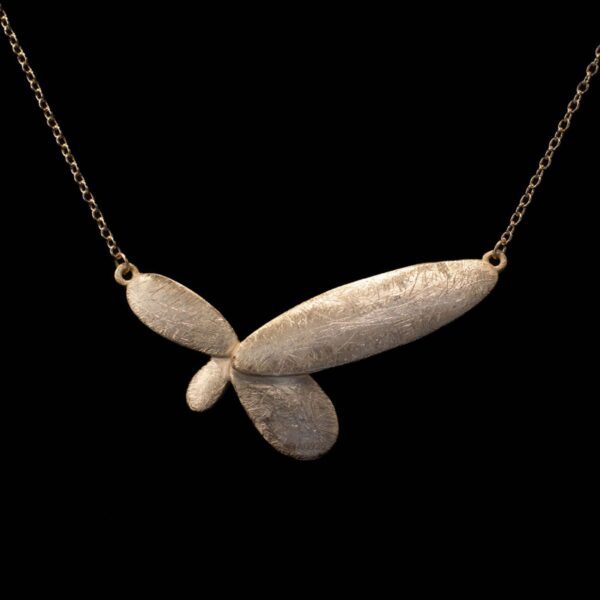 Navette Line | Rhodium-Plated Silver Necklace