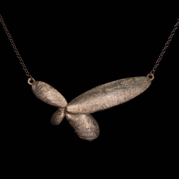 Navette Line | Rhodium-Plated Silver Necklace