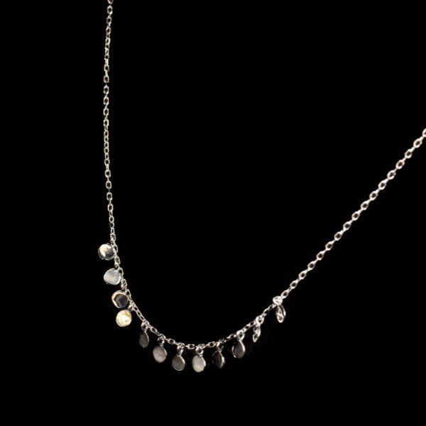 Silver Droplets | Rhodium-Plated Silver Necklace