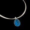 Turquoise Form | Curated Rhodium-Plated Silver Pendant