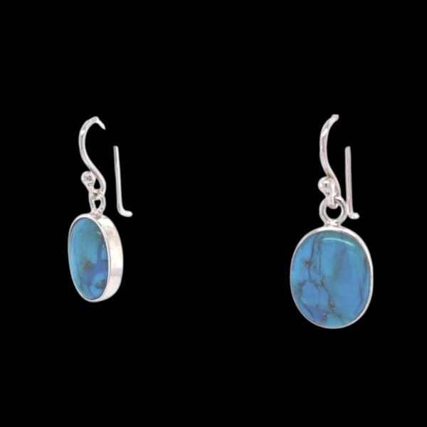 Turquoise Drop | Curated Rhodium-Plated Silver Earrings