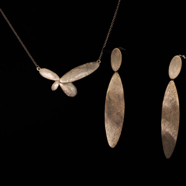 Navette Line | Rhodium-Plated Silver Necklace