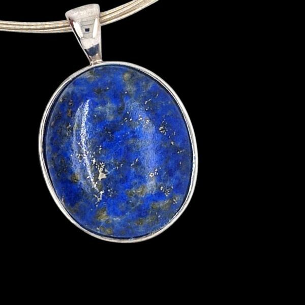 Lapis Form | Curated Rhodium-Plated Silver Pendant