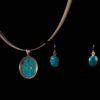 Turquoise Form | Curated Rhodium-Plated Silver Pendant