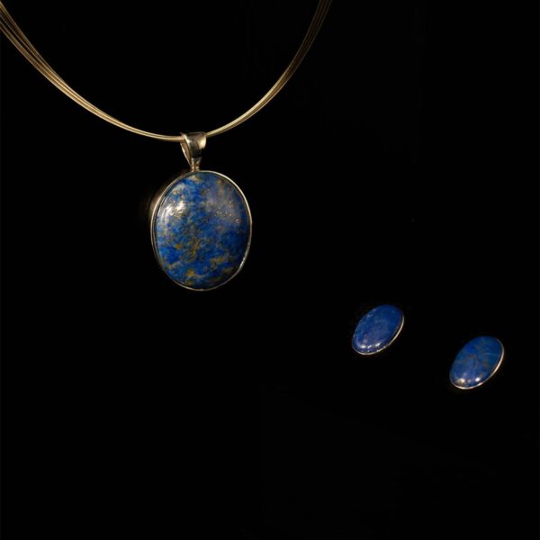 Lapis Form | Curated Rhodium-Plated Silver Pendant