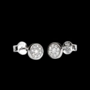 Clarity Stud | Curated Rhodium-Plated Silver Earrings