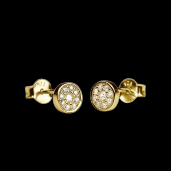 Golden Clarity | Curated Gold-Plated Silver Stud Earrings