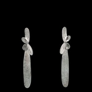 Marquise Flow | Curated Rhodium-Plated Silver Stud Earrings