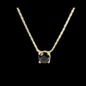 Noir Spark | Gold-Plated Silver Necklace