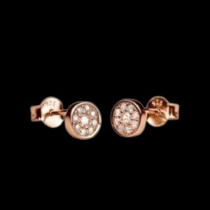 Rose Clarity | Curated Rose Gold-Plated Silver Stud Earrings
