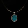 Turquoise Form | Curated Rhodium-Plated Silver Pendant